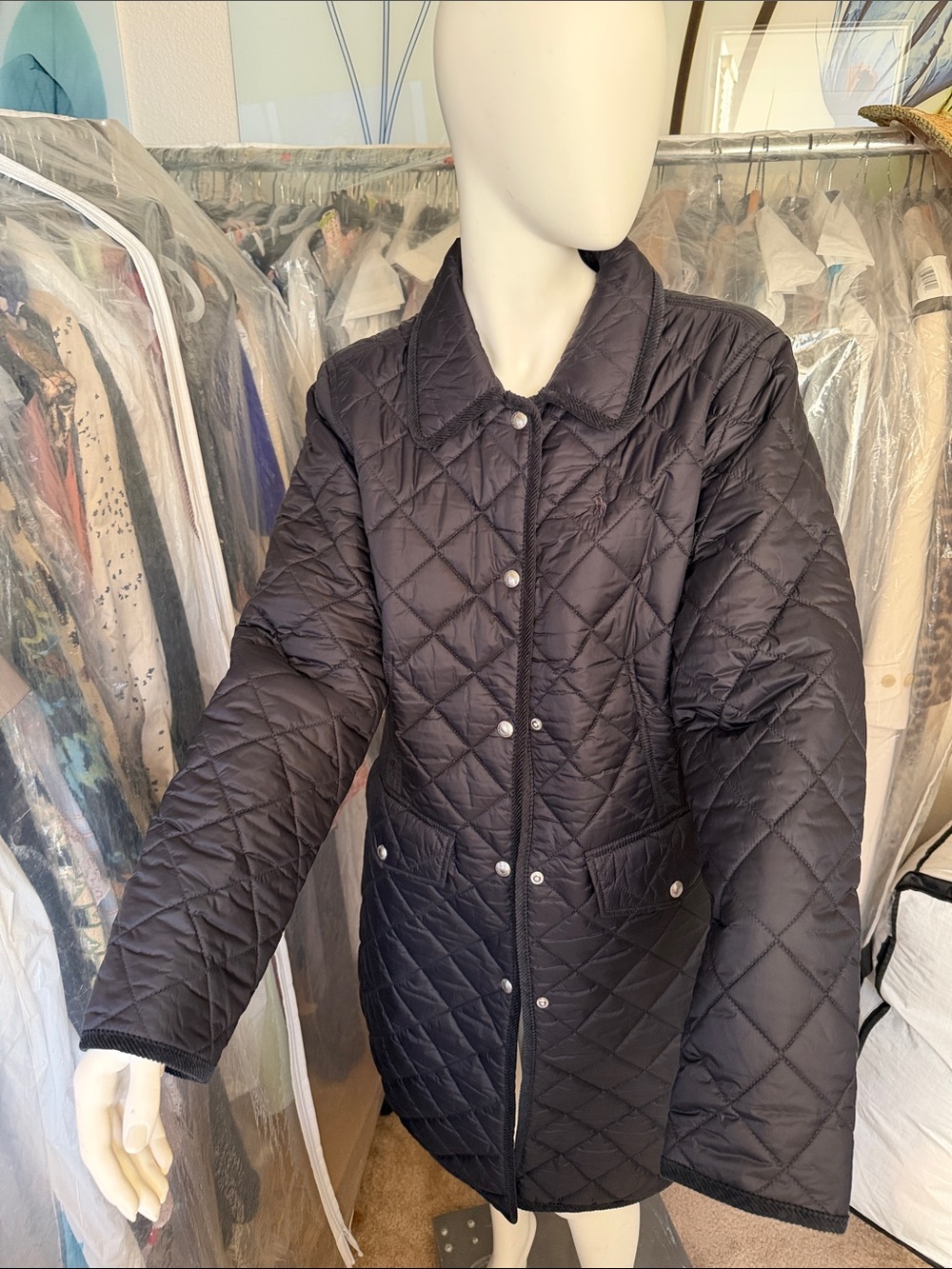 Polo Ralph Lauren Quilted Long Puffer Coat - Black